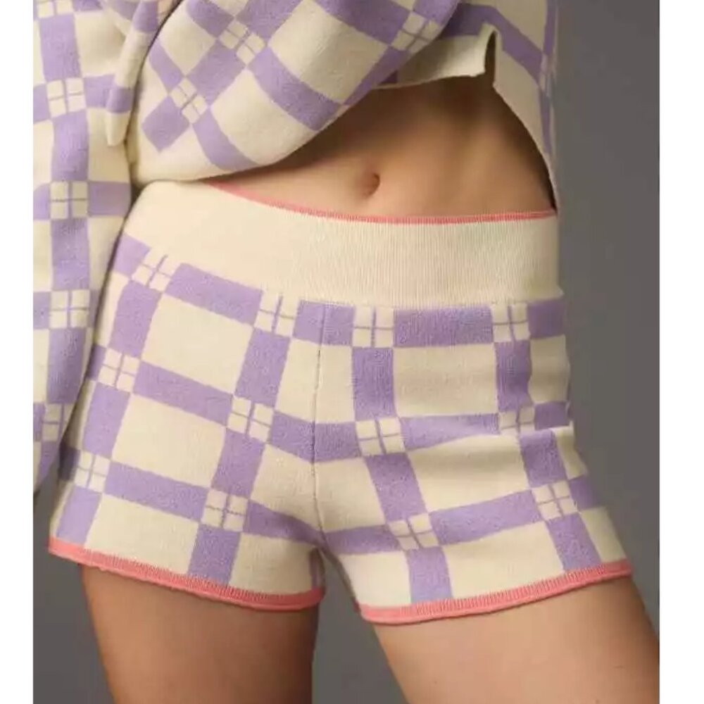Anthropologie Daily Practice Sweater Shorts Purple XL